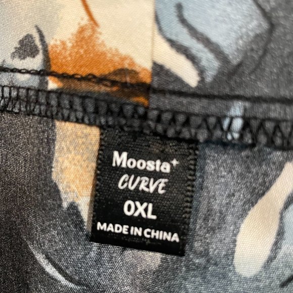 Moosta Curve Women’s Colorful Sleeveless Shirt Dress Blouse 0XL - Picture 6 of 13